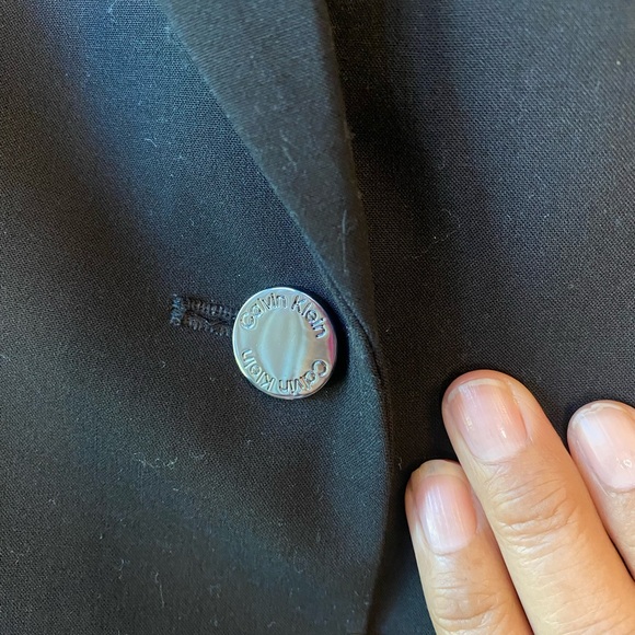 Calvin Klein Women's One Button Blazer in Black Size 8 - Picture 10 of 11